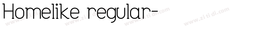 Homelike regular字体转换